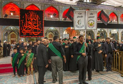 موكب عزاء العتبتين الحسيينيه والعباسية بذكرى استشهاد امير المؤمنين (عليه السلام)