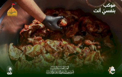موكبُ (بِنَفْسِي أَنْتَ) يُواصِلُ خدماتِهِ لزُوَّارِ الأربعين ويُكثِّفُ جهوده في مركز مدينة كربلاء