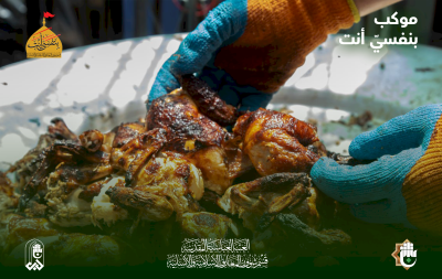 موكبُ (بِنَفْسِي أَنْتَ) يُواصِلُ خدماتِهِ لزُوَّارِ الأربعين ويُكثِّفُ جهوده في مركز مدينة كربلاء