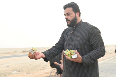 موكبُ جنوبِ الولاءِ يُرافقُ الزائرينَ حتّى كربلاءَ المقدَّسةِ