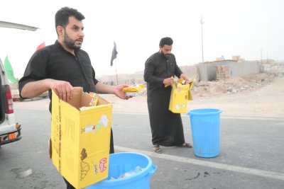موكبُ جنوبِ الولاءِ يُرافقُ الزائرينَ حتّى كربلاءَ المقدَّسةِ