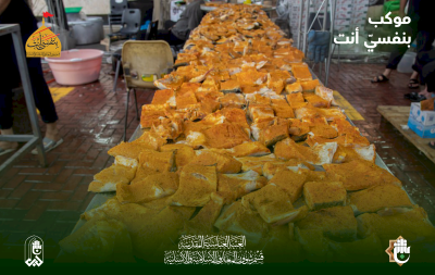 إدارةُ موكبِ بنفسي أنتَ: قدَّمنا ٧٥ ألف وجبةٍ رئيسةٍ لزُوّارِ الأربعينِ