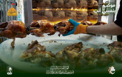 إدارةُ موكبِ بنفسي أنتَ: قدَّمنا ٧٥ ألف وجبةٍ رئيسةٍ لزُوّارِ الأربعينِ