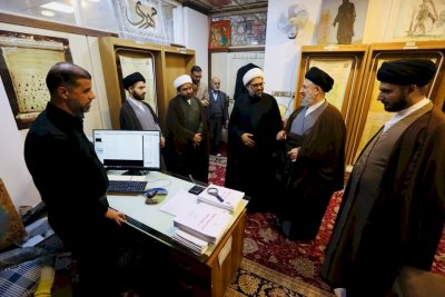 مركزُ تراثِ البصرةِ يستقبلُ سماحةَ السَّيِّدِ عبدِ الحسينِ القاضيِّ
