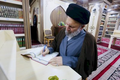 مركزُ تراثِ البصرةِ يستقبلُ سماحةَ السَّيِّدِ عبدِ الحسينِ القاضيِّ