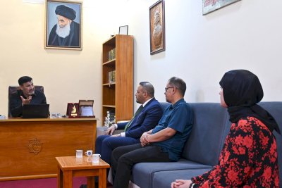 قسم المعارف يستقبل وفد دائرة الهجرة والمهجرين ويُطلعه على أبرز مشاريعه العلمية