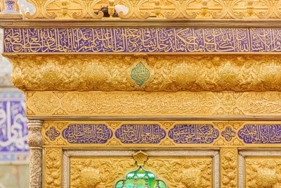 تقرير مصوّر يبيّن التفاصيل الدقيقة للجهة الشرقيّة من شباك ضريح المولى أبي الفضل العبّاس عليه السّلام