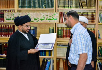 قسم شؤون المعارف الاسلامية والانسانية في العتبة العباسية المقدسة يختتم دورة فهرسة المخطوطات والوثائق وتوزيع شهادات تقديرية على المشاركين في الدورة