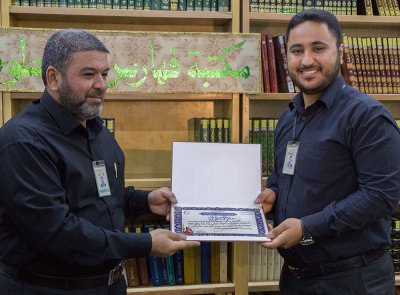 قسم شؤون المعارف الاسلامية والانسانية في العتبة العباسية المقدسة يختتم دورة فهرسة المخطوطات والوثائق وتوزيع شهادات تقديرية على المشاركين في الدورة