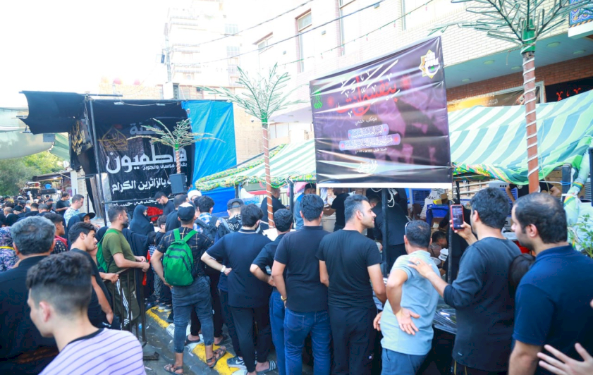 موكب (بنفسي أنتَ) الخدميّ يستمرُ بتقديمِ الخدماتِ للزائرين
