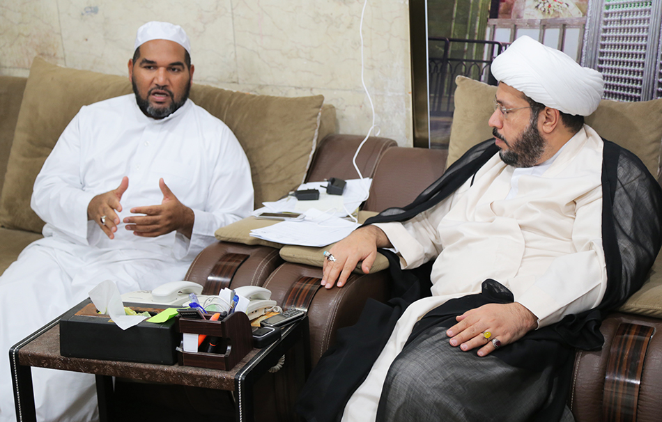 الشيخ الهلالي يلتقي الشيخ الغداف من السعودية لبحث سبل التعاون في مجالات التراث