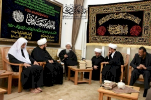 وفد العتبة العبّاسيّة المقدّسة يزور آية الله العظمى الشيخ الوحيد الخراساني (دام ظله) في مدينة قم المقدّسة