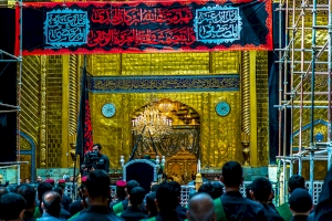 موكب عزاء العتبتين الحسيينيه والعباسية بذكرى استشهاد امير المؤمنين (عليه السلام)