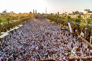 منطقة مابين الحرمين الشريفين تحتضن صلاة عيد الفطر المبارك في كربلاء 