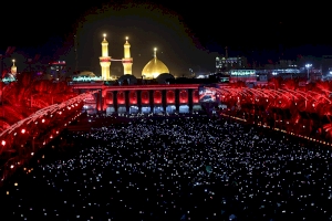مراسيم تبديل الراية في العتبتين المقدستين في ليلة الاول من  شهر محرم 
