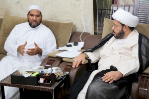 الشيخ الهلالي يلتقي الشيخ الغداف من السعودية لبحث سبل التعاون في مجالات التراث