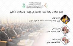 قسمُ المعارفِ يُعلِنُ أسماءَ الفائزينَ في دورةِ الاستعدادِ الرُّوحيّ