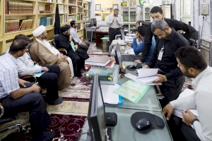 التطبيق العملي لدورة الفهرسة التي يقيمها قسم شؤون المعارف الاسلامية والانسانية في العتبة العباسية المقدسة