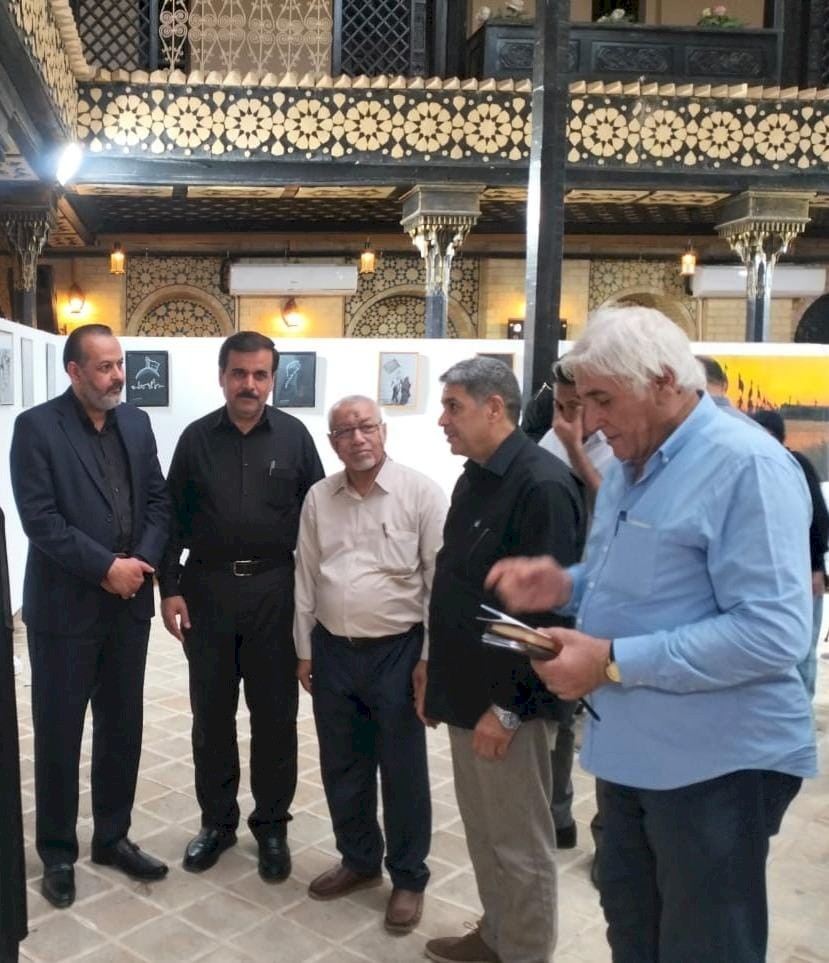 بعنوان نفحات من الطف المركز  يشارك في افتتاح معرض للفن التشكيلي