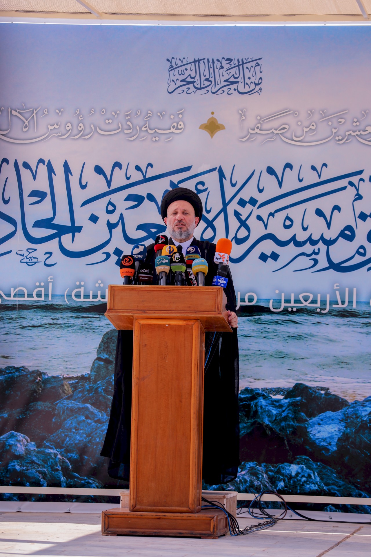 المركز يحضر انطلاق فعاليات مهرجان مسيرة  الاربعين ولجانه التوثيقية تستأنف عملها في توثيق  مواكب الخدمة الحسينية