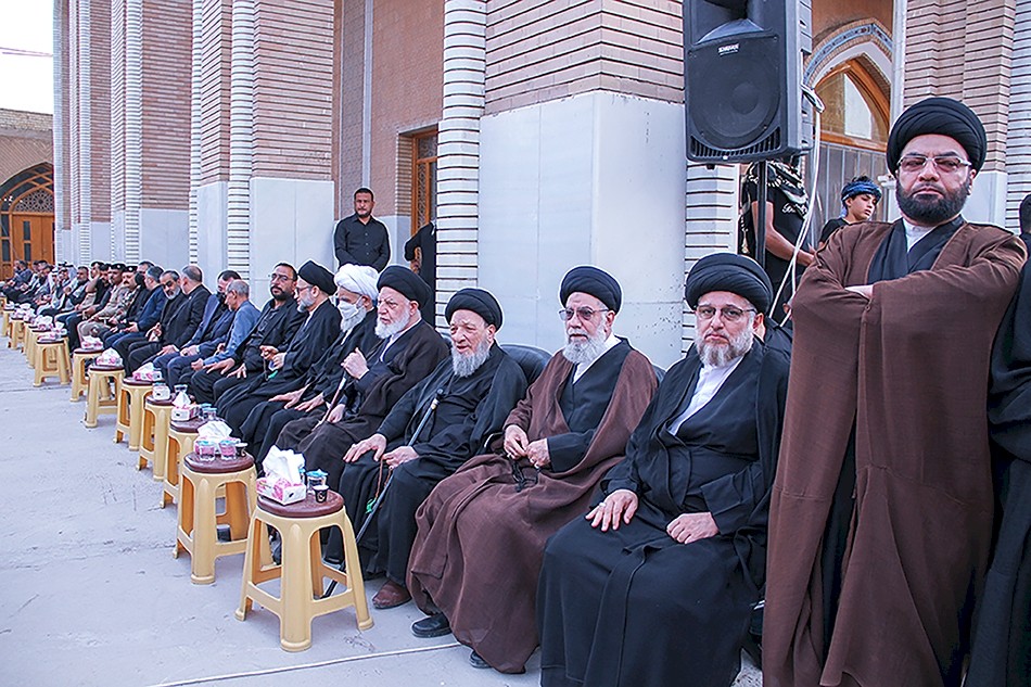 وفدُ مركز تراث الحلة يحضر مجلسَ أربعينية المرجع السيّد محمد سعيد الحكيم (قُدّس سرّه)