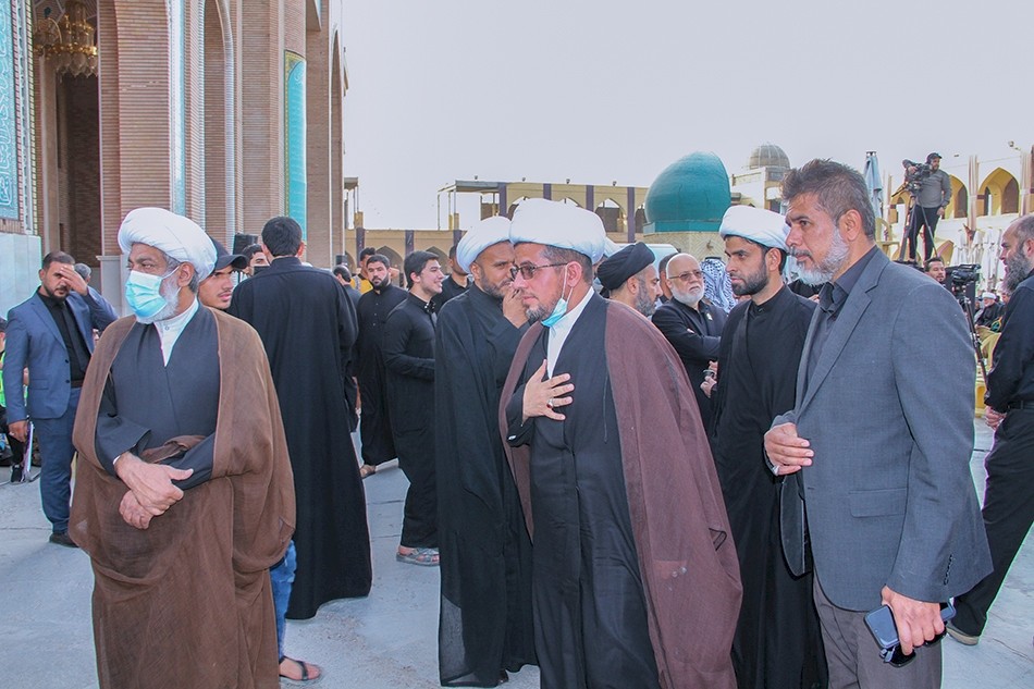 وفدُ مركز تراث الحلة يحضر مجلسَ أربعينية المرجع السيّد محمد سعيد الحكيم (قُدّس سرّه)