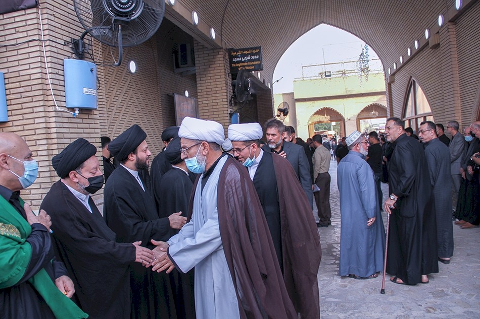 وفدُ مركز تراث الحلة يحضر مجلسَ أربعينية المرجع السيّد محمد سعيد الحكيم (قُدّس سرّه)