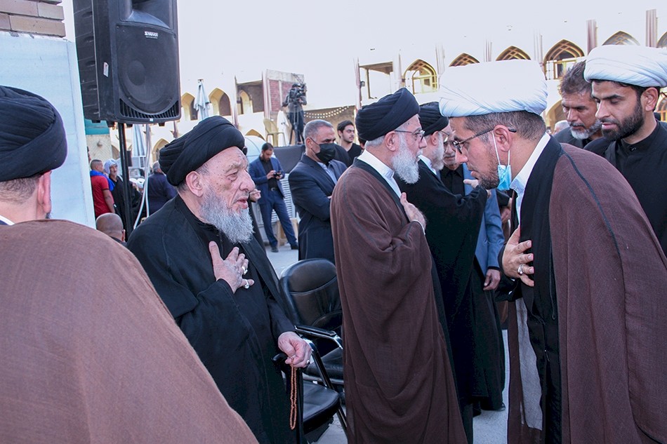 وفدُ مركز تراث الحلة يحضر مجلسَ أربعينية المرجع السيّد محمد سعيد الحكيم (قُدّس سرّه)