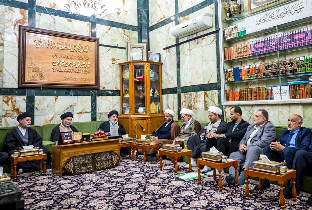 لقاء سماحة المتولي الشرعي للعتبة العباسية المقدسة بوفد مؤتمر الزهراء الدولي