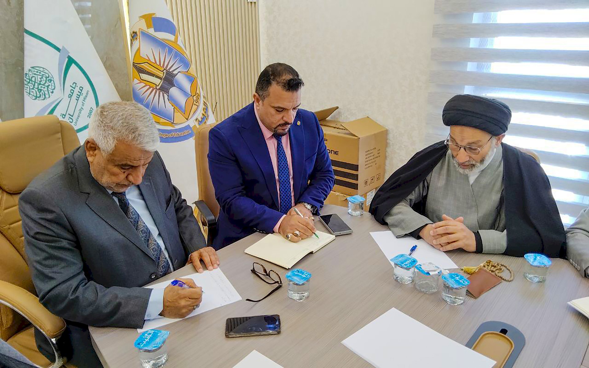 وفدُ المُؤتمر العلميّ الدّوليّ لسيّدة نِساء العالمين (عليها السلام) في ضيافةِ جامعَتَي ميسان، وديالى