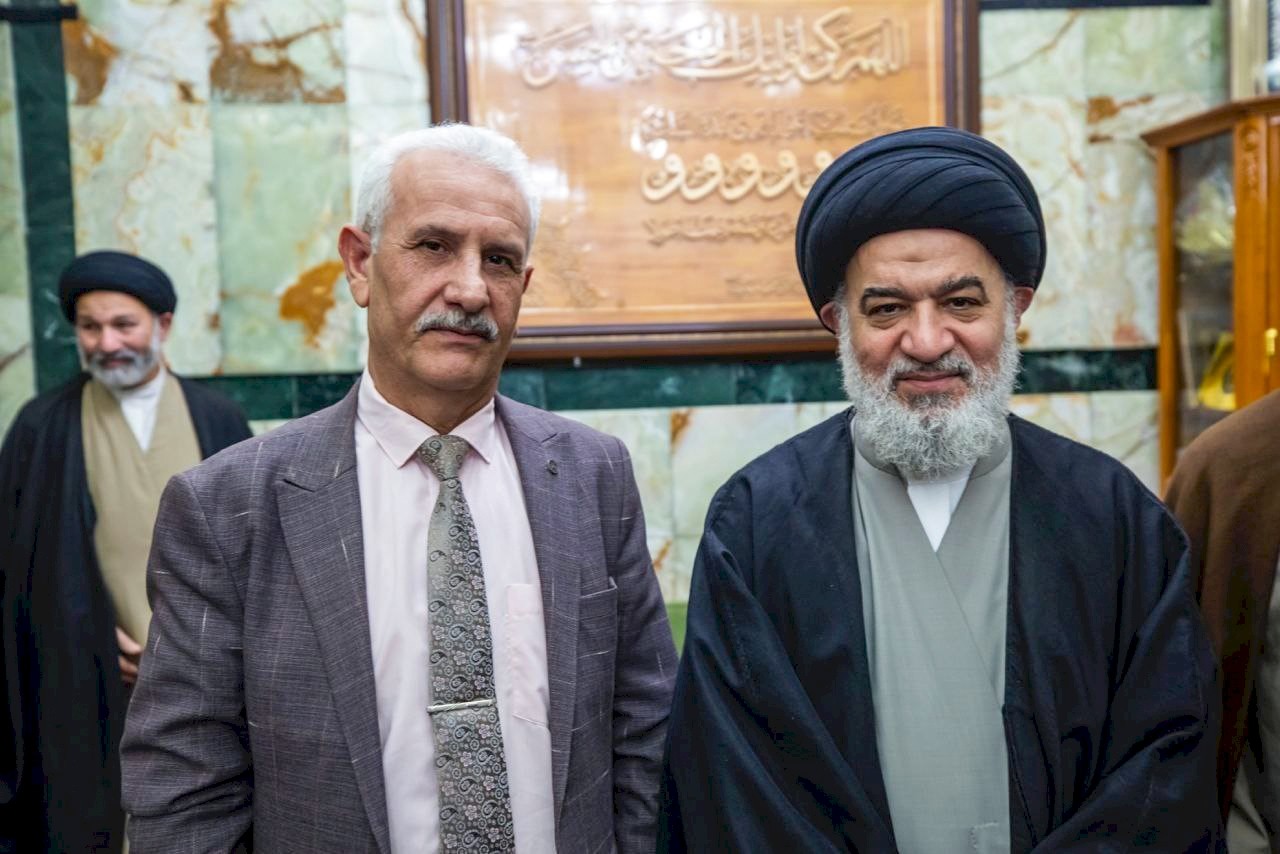 لقاء سماحة المتولي الشرعي للعتبة العباسية المقدسة بوفد مؤتمر الزهراء عليها السلام العلمي الدولي الثاني