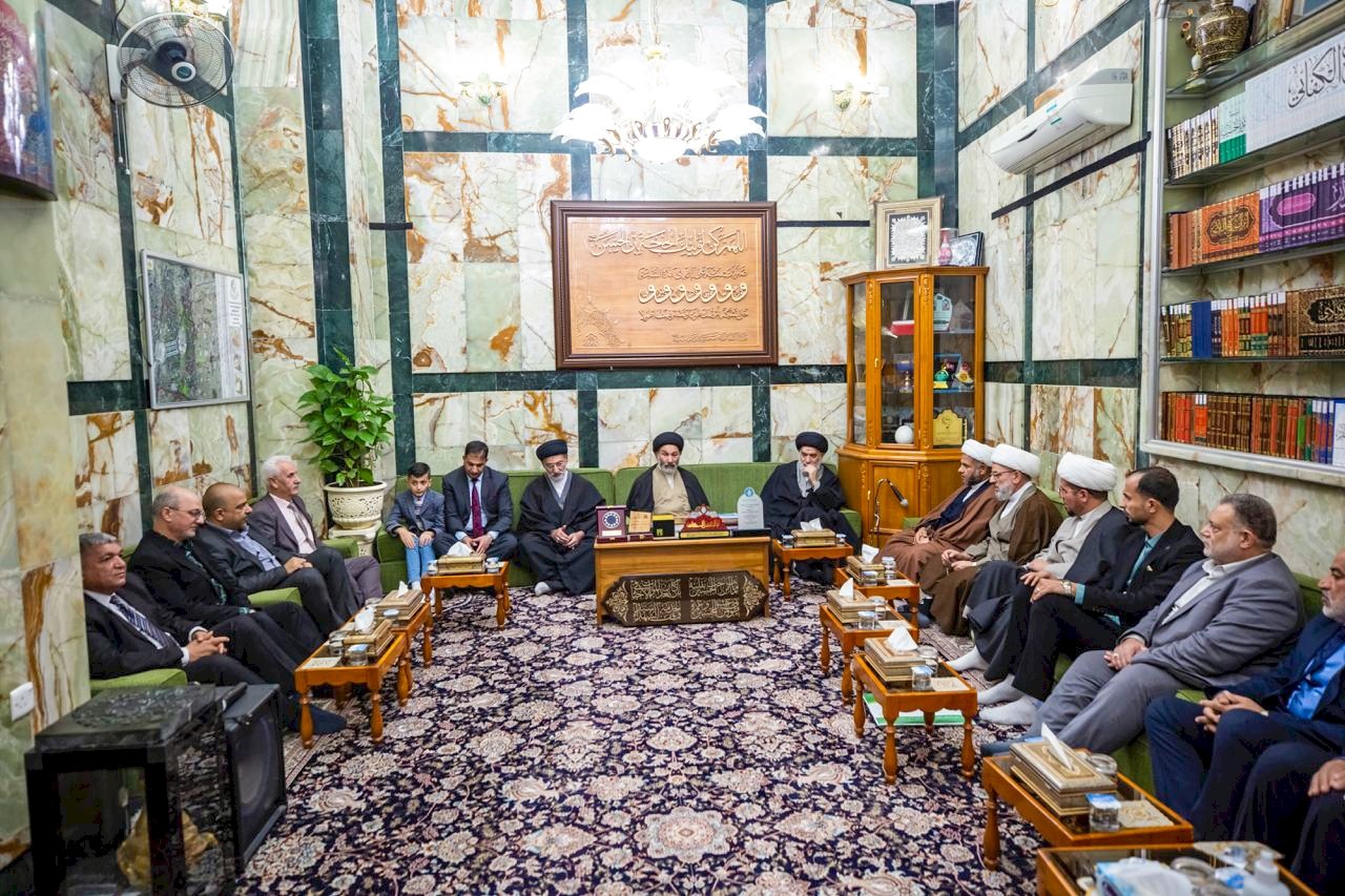 لقاء سماحة المتولي الشرعي للعتبة العباسية المقدسة بوفد مؤتمر الزهراء عليها السلام العلمي الدولي الثاني