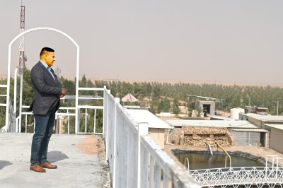 وفد من مركز تراث الجنوب برئاسة الدكتور الشرهاني يهدي إلى مزرعة الساقي فسائل نخيل من الأنواع المعروفة في محافظة ذي قار (الشويثي الأصفر).