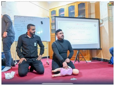 بغية الارتقاء بمستوى الثقافة الصحية لكوادره .. مركز تراث الجنوب يُشارك في دورة الإسعافات الأولية التي تنظمها أكاديمية الكفيل للإسعافات والتدريب الطبي