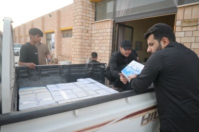 حتى بلوغ الأربعين .. موكب (جنوب الولاء لحامل اللواء) مستمر بتقديم خدماته للزائرين الكرام