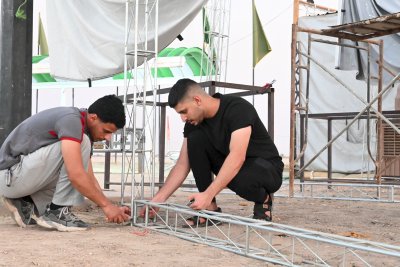 مركز تراث الجنوب يشرع بنصب موكبه الخدمي في عامه الرابع لخدمة زائري الأربعينية