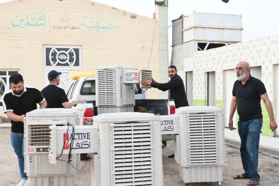 موكب (جنوب الولاء) يرتدي حُلَّته الكاملة استعدادًا لخدمة زائري الأربعينية