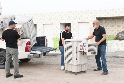 موكب (جنوب الولاء) يرتدي حُلَّته الكاملة استعدادًا لخدمة زائري الأربعينية