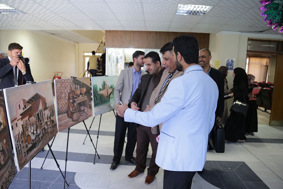 مركز تراث كربلاء يشارك في المعرض الذي أقامته العتبة العباسية المقدسة في جامعة كربلاء