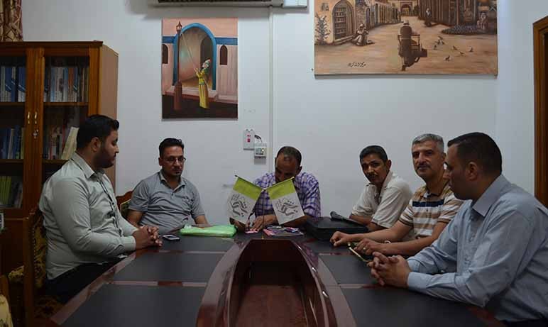 رئيس جمعية الخطاطين فرع كربلاء المقدسة يزور مركز تراث كربلاء المقدسة