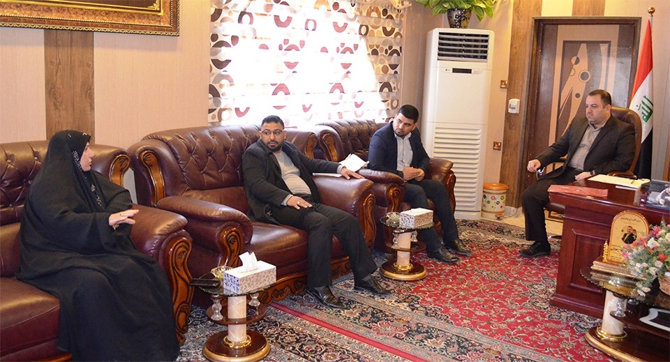 وفدٌ من مركز تراث كربلاء يزور مديرية شباب ورياضة كربلاء المقدسة