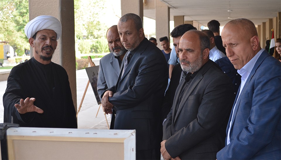 نائب الأمين العام للعتبة العباسية المقدّسة يفتتح معرض مركز تراث كربلاء في جامعة بغداد