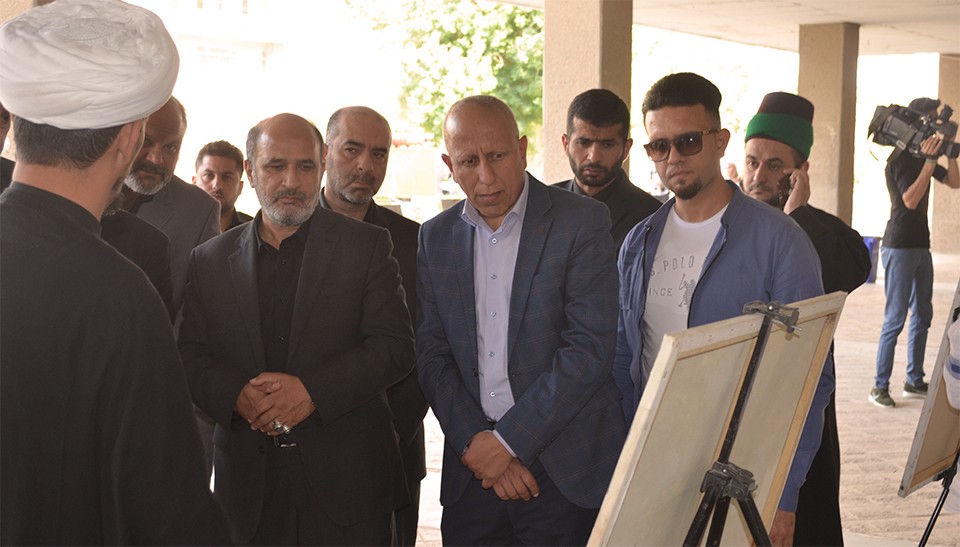 نائب الأمين العام للعتبة العباسية المقدّسة يفتتح معرض مركز تراث كربلاء في جامعة بغداد