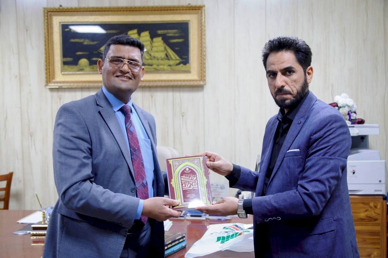 لدَعوةِ أساتذتِها للمُشاركةِ في مؤتمرِهِ العِلميِّ الدوليِّ الثّاني.. وفدٌ مِن مركزِ تُراثِ كربَلاء يزورُ جامعةَ واسِط