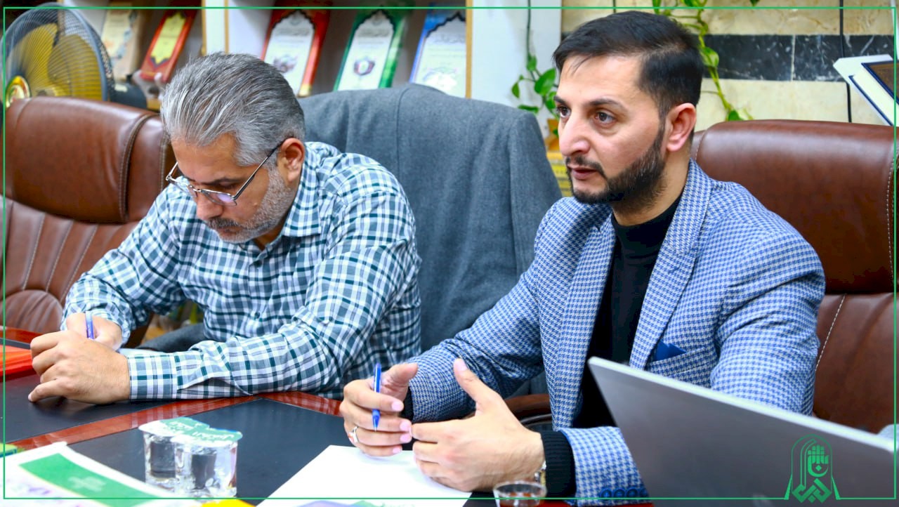 قسم المعارف يعقد اجتماعاً مع اللجنة الخاصة بمؤتمر الامام الكاظم (عليه السلام)
