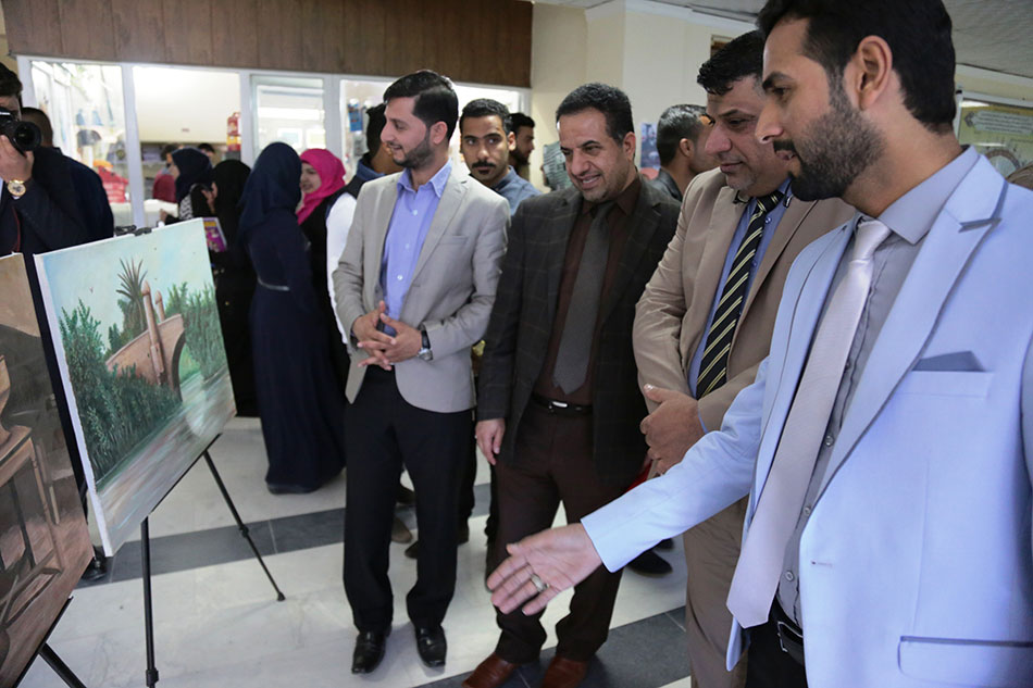 مركز تراث كربلاء يشارك في المعرض الذي أقامته العتبة العباسية المقدسة في جامعة كربلاء