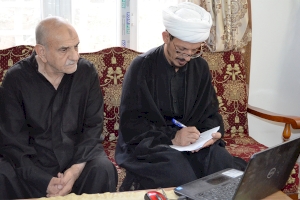 وفد من مركز تراث كربلاء يزور السيد سلمان هادي آل طعمة