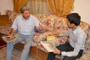 وفدٌ من مركز تراث كربلاء يزور السيد جواد العذاري
