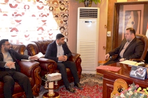 وفدٌ من مركز تراث كربلاء يزور مديرية شباب ورياضة كربلاء المقدسة