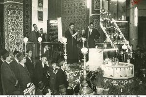 جانب من الاحتفال الذي اقيم في الحسينية الطهرانية  بيوم ولادة امير المؤمنين علي (عليه السلام) سنة 1379هـ -
